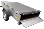 Anhänger für Pkws Garden Trailer 201 KIPP 200×125 cm 750 kg [mit Flachplane, Stützrad und Flachplaneträger]