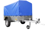 Anhänger mit Plane GARDEN TRAILER 201 KIPP [mit Stützrad, blauer Hochplane und Hochspriegel] – Bild 3
