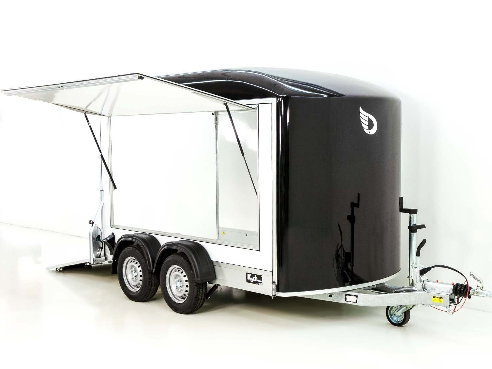 4-verk-3 Debon Kofferanhänger C500 Sandwich 164x300cm H:200cm 2,0t | Alu | Polybug | Tür | Schwarz – Bild 1